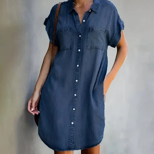 Marvella™ Button-Up Shirt Dress