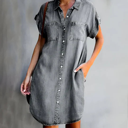 Marvella™ Button-Up Shirt Dress