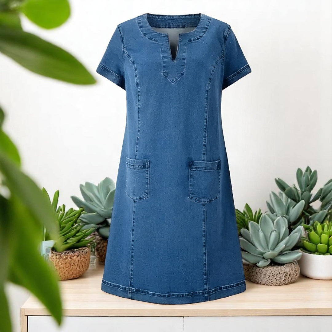 Zarelle™ Casual Denim Dress