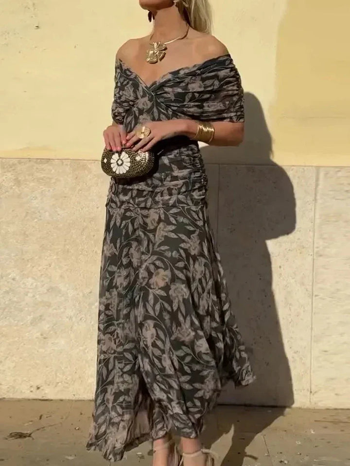 Elarine™ Off-Shoulder Midi Dress