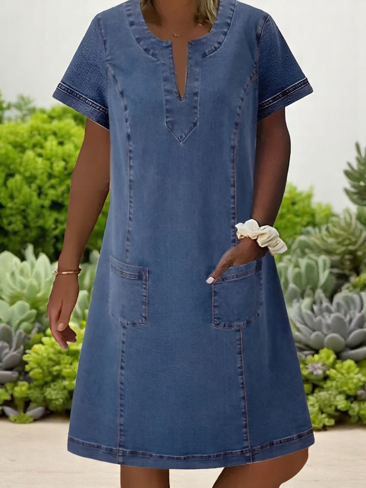 Zarelle™ Casual Denim Dress