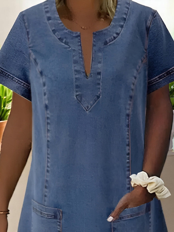 Zarelle™ Casual Denim Dress