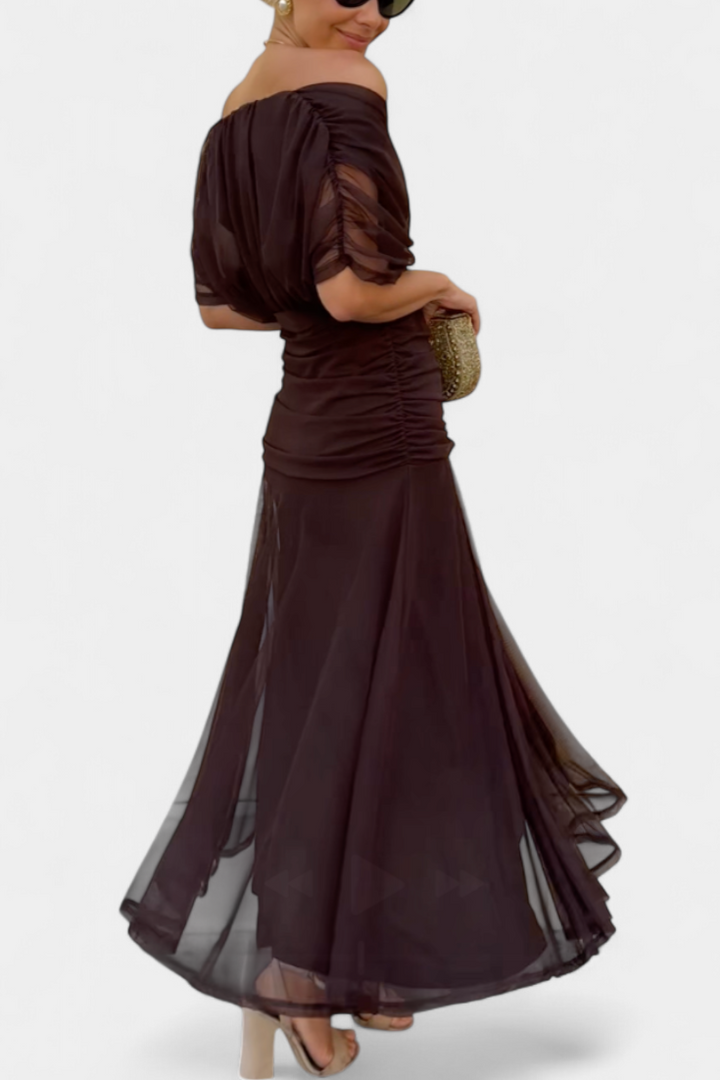 Elarine™ Off-Shoulder Midi Dress