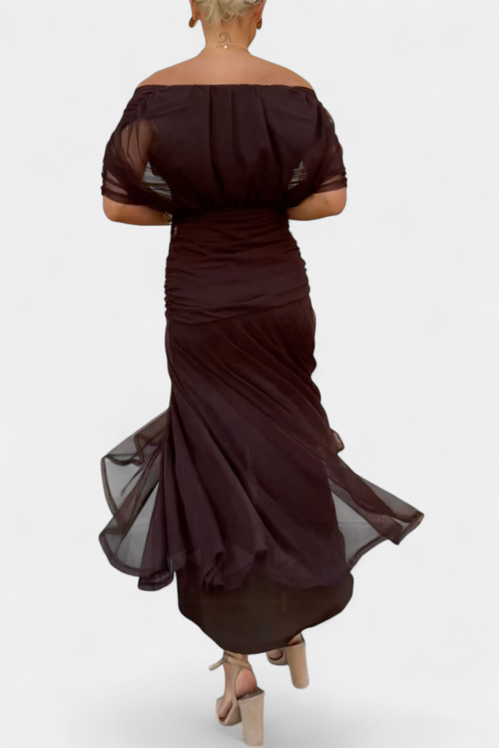 Elarine™ Off-Shoulder Midi Dress