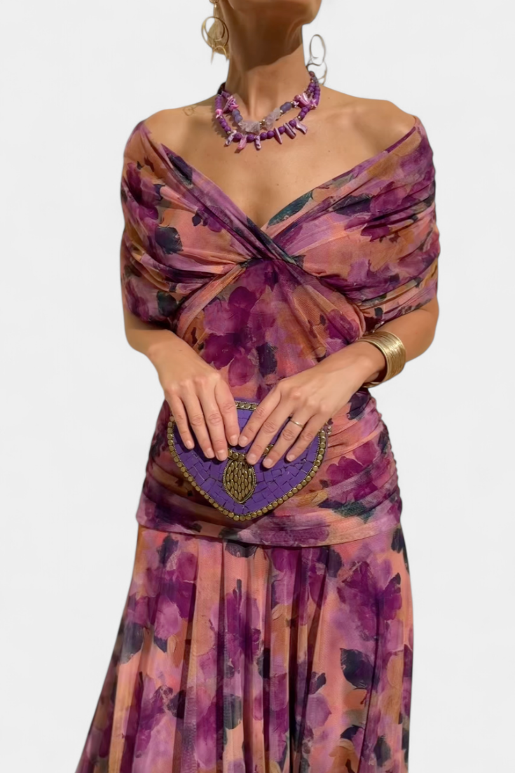 Elarine™ Off-Shoulder Midi Dress