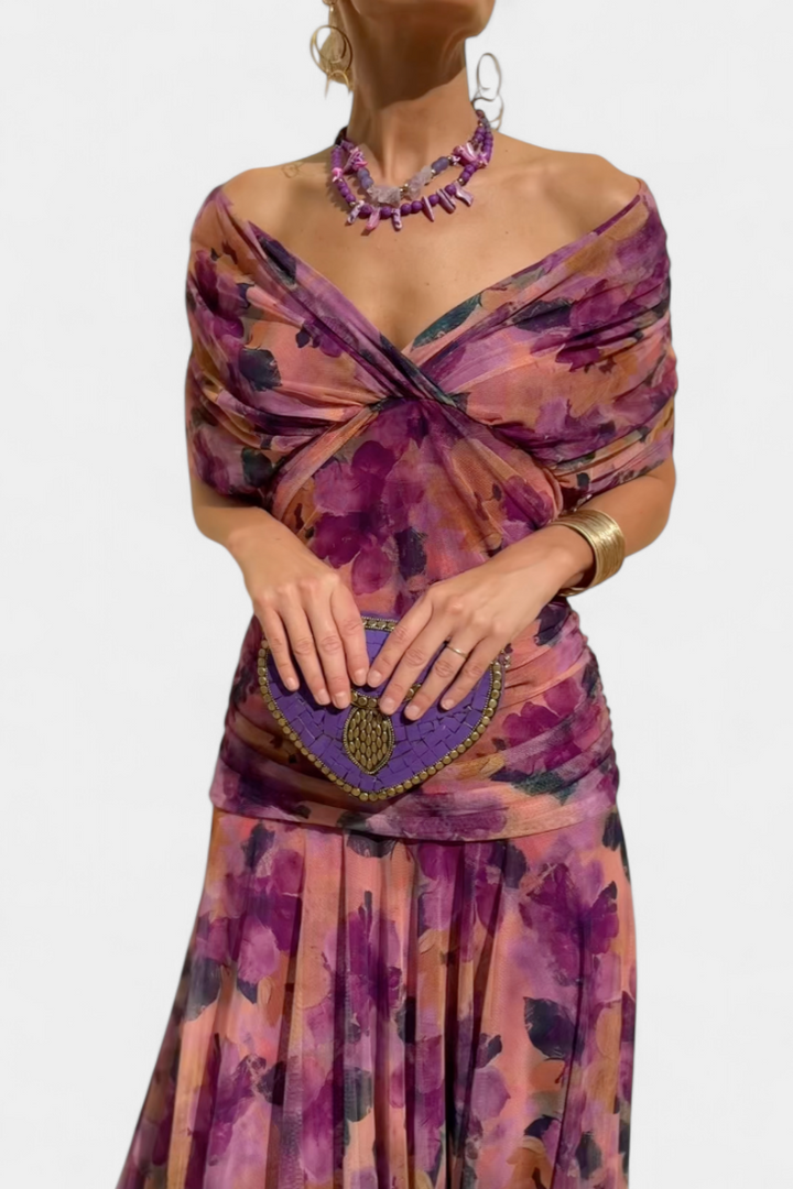 Elarine™ Off-Shoulder Midi Dress