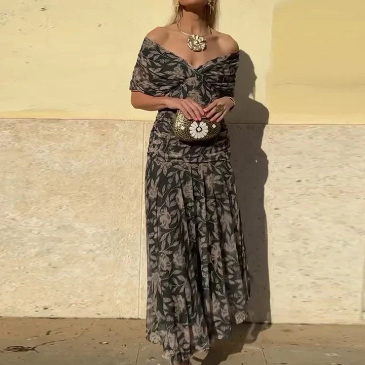 Elarine™ Off-Shoulder Midi Dress