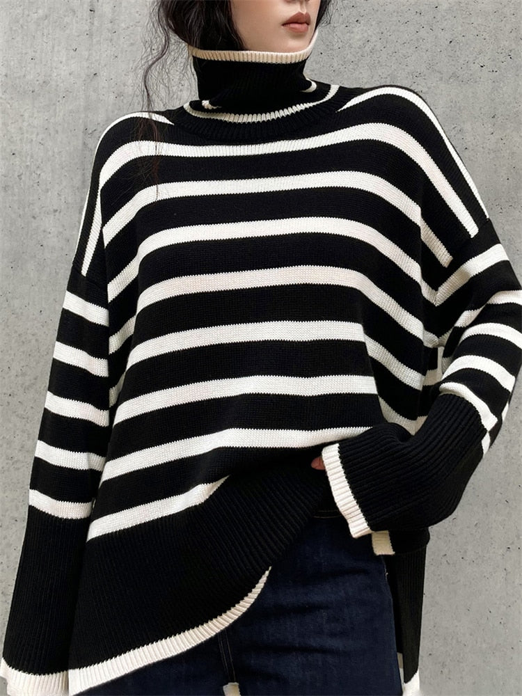 Marceri™ Striped Knit Sweater