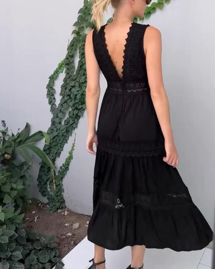 Zaravelle™ Lace Tiered Maxi Dress