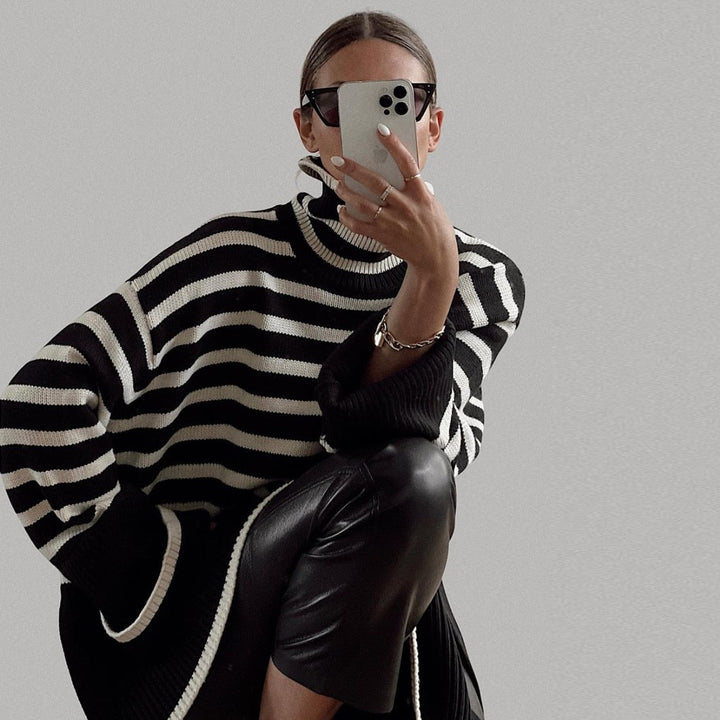Marceri™ Striped Knit Sweater