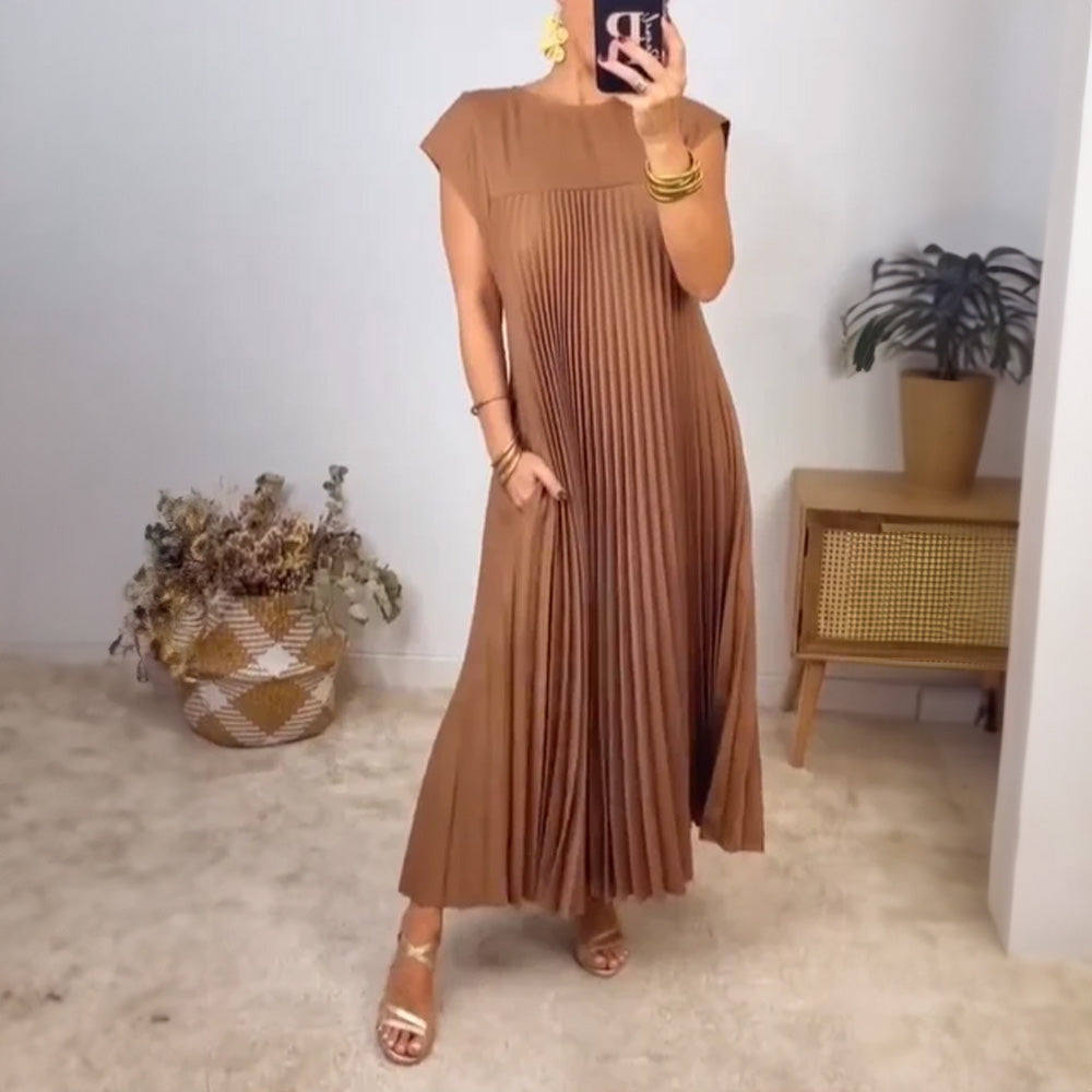 Melvaya™ Pleated Midi Dress