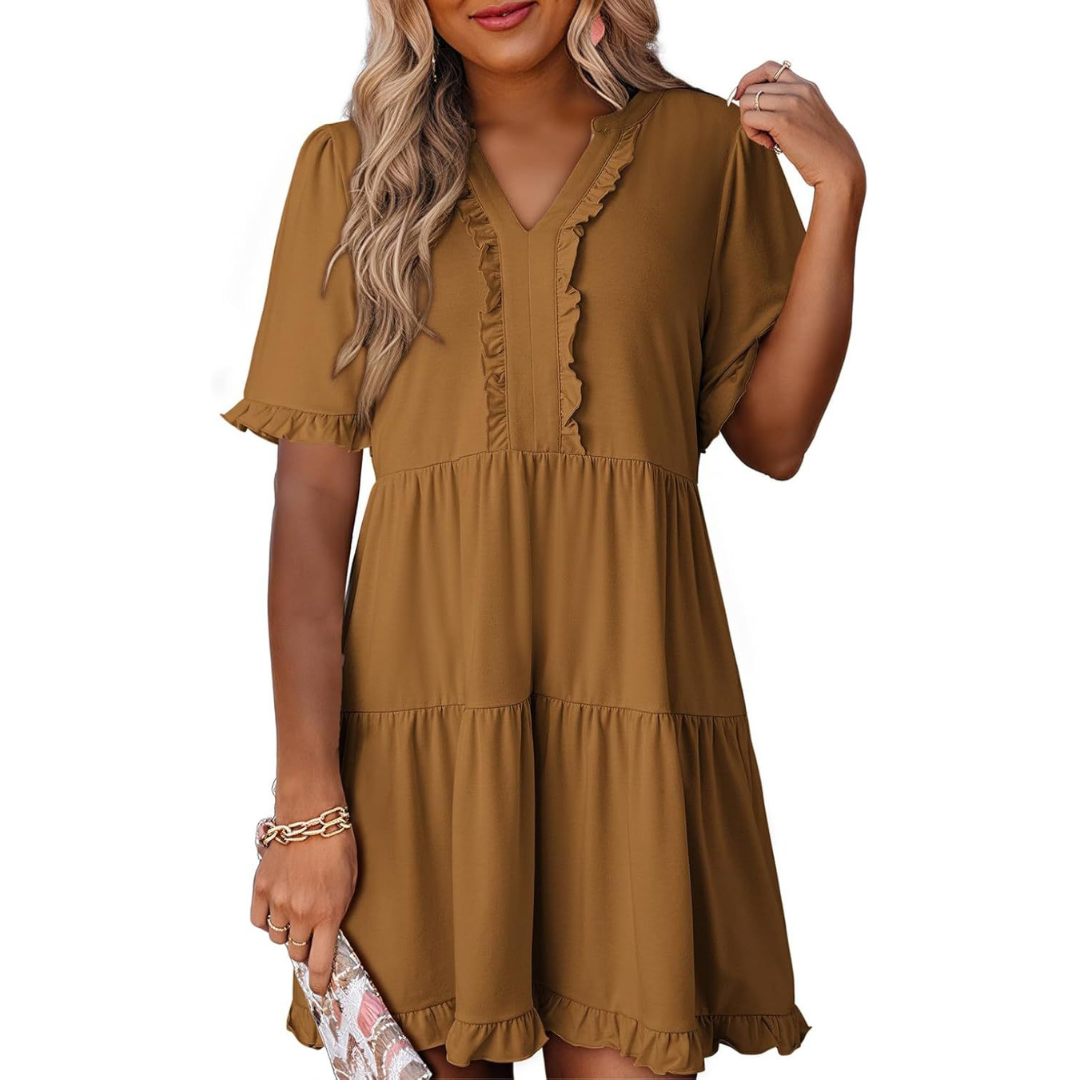 Lunira™ Ruffle Mini Dress