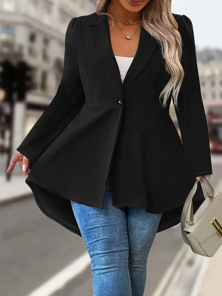 Varelia™ Elegant Long Sleeve Blazer With Single Button