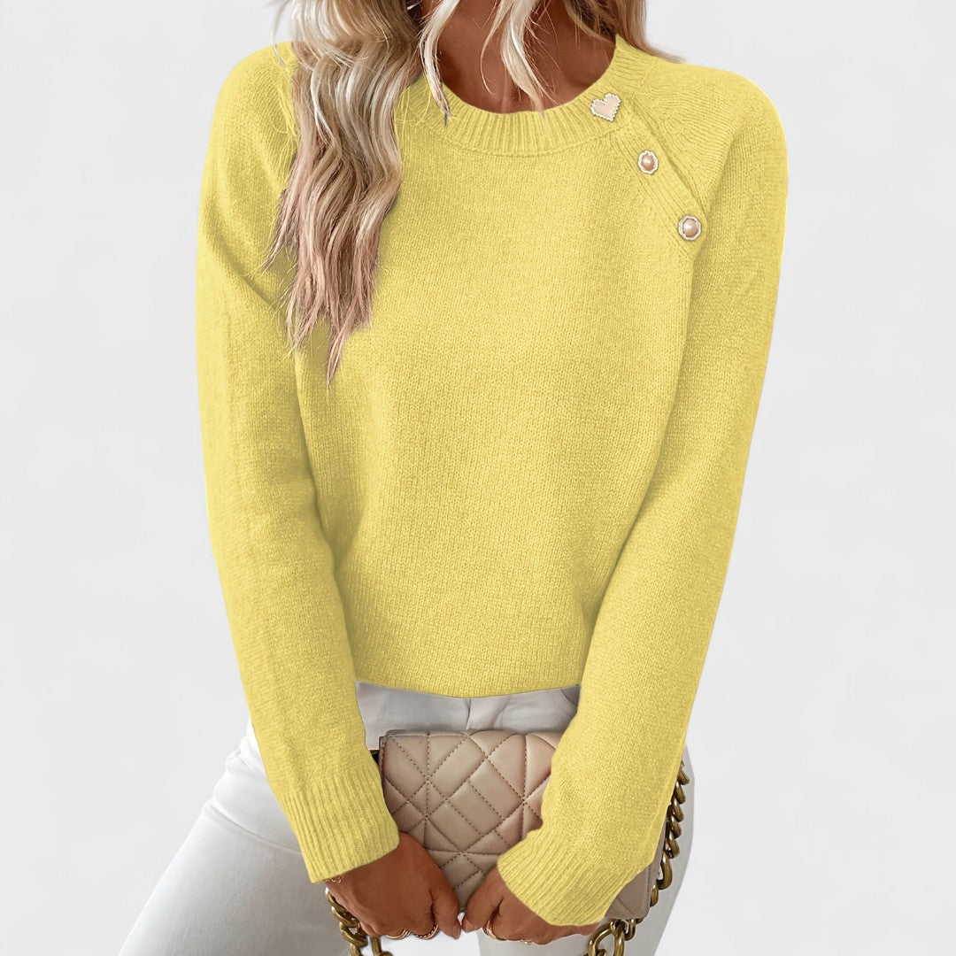 Celmara™ Button Detail Knit Sweater