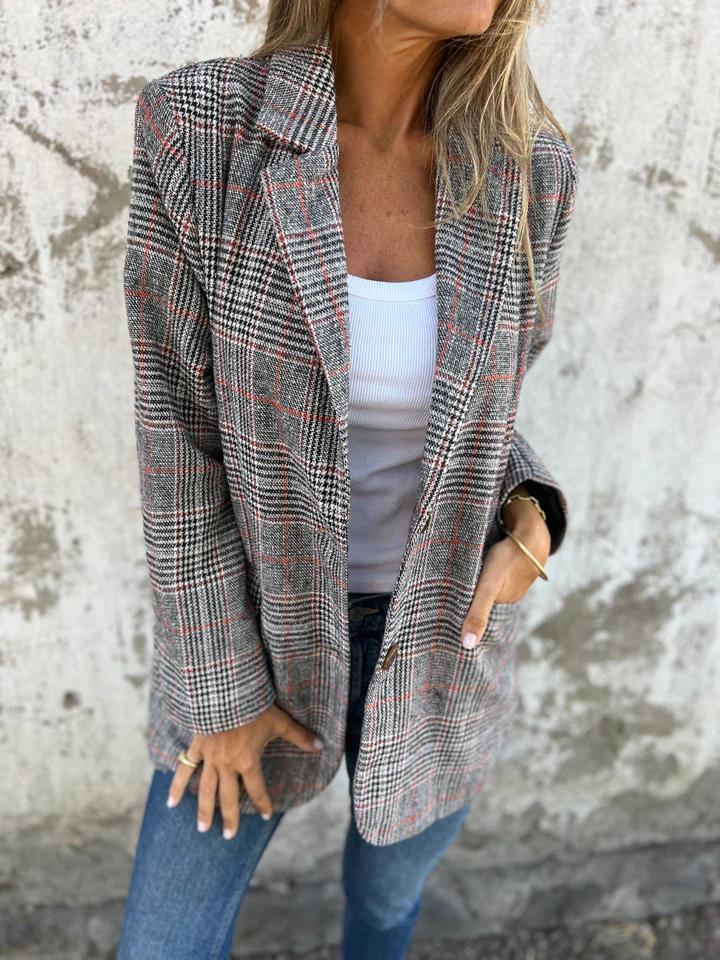 Brinora™ Classic Plaid Blazer