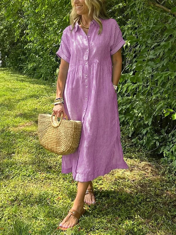 Venyra™ Button-Down Midi Dress