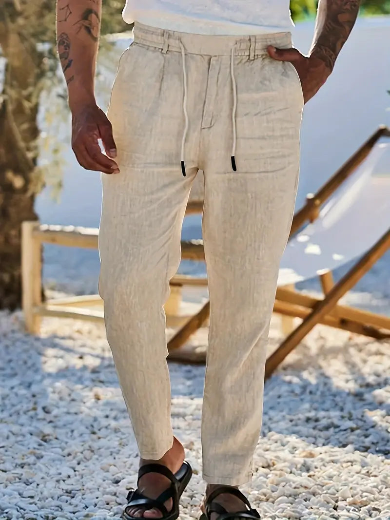 Soren™ – Coastal Linen Drawstring Pants