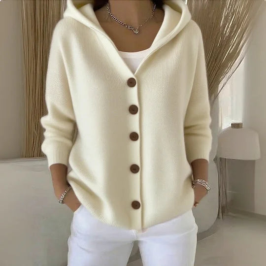 Melora™ Buttoned Knit Hoodie