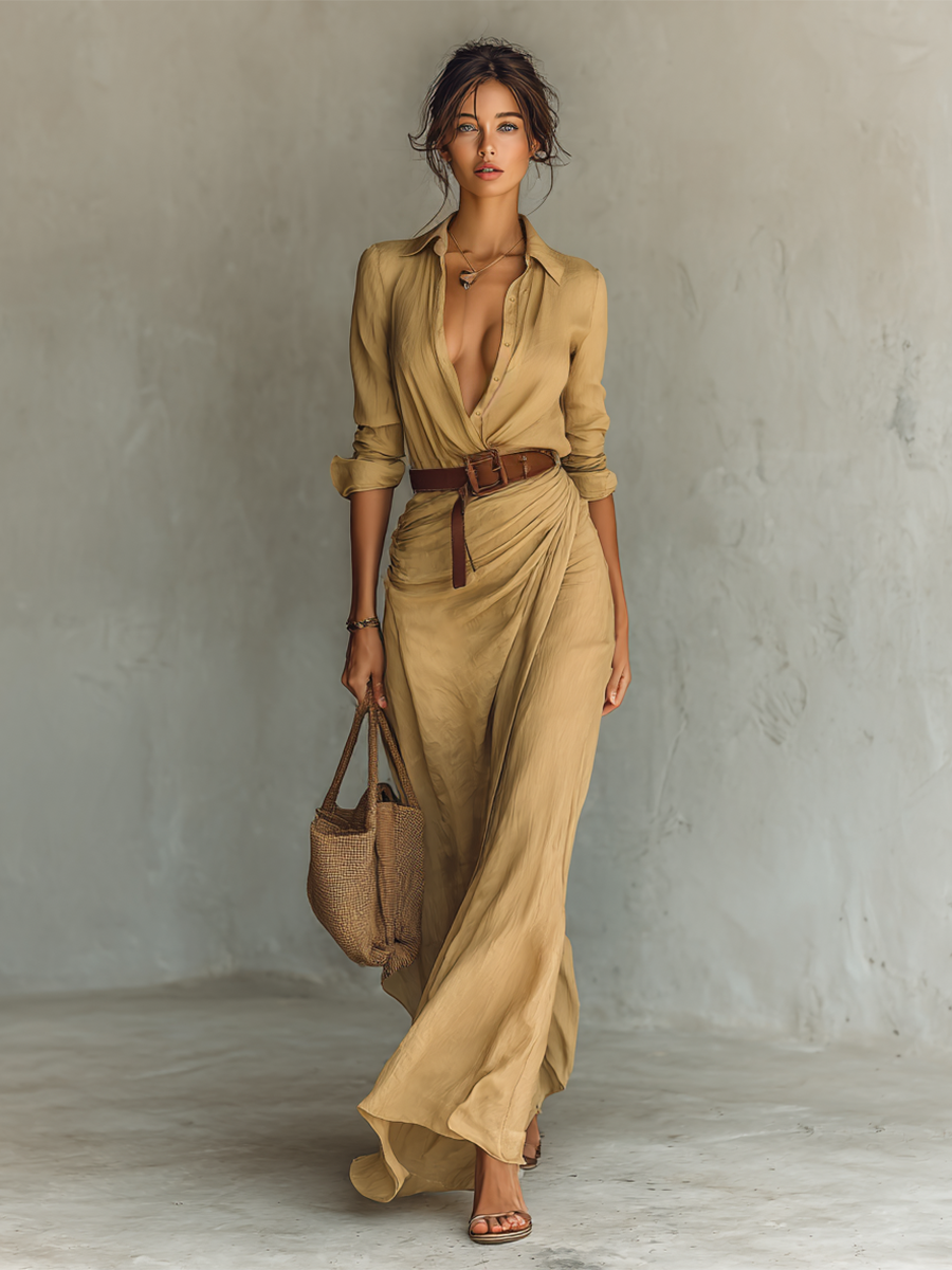 Orselle™ Belted Maxi Dress