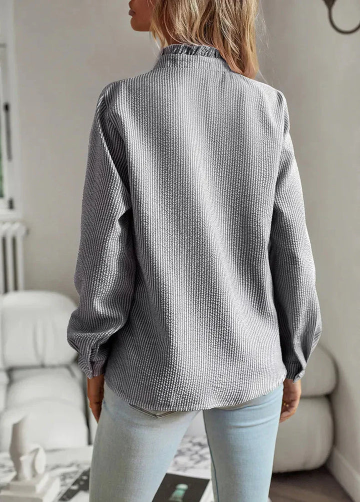 Alviera™ Ruffle Button Blouse