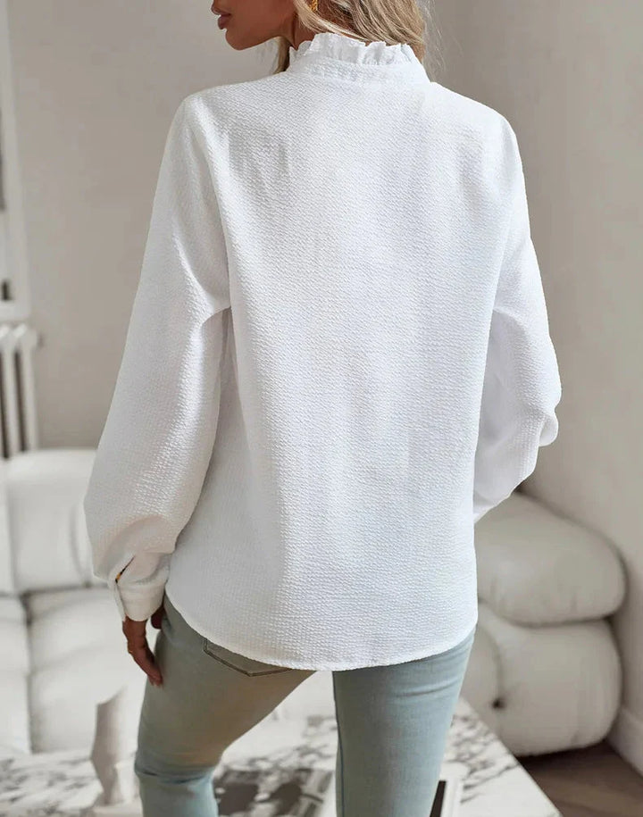 Alviera™ Ruffle Button Blouse