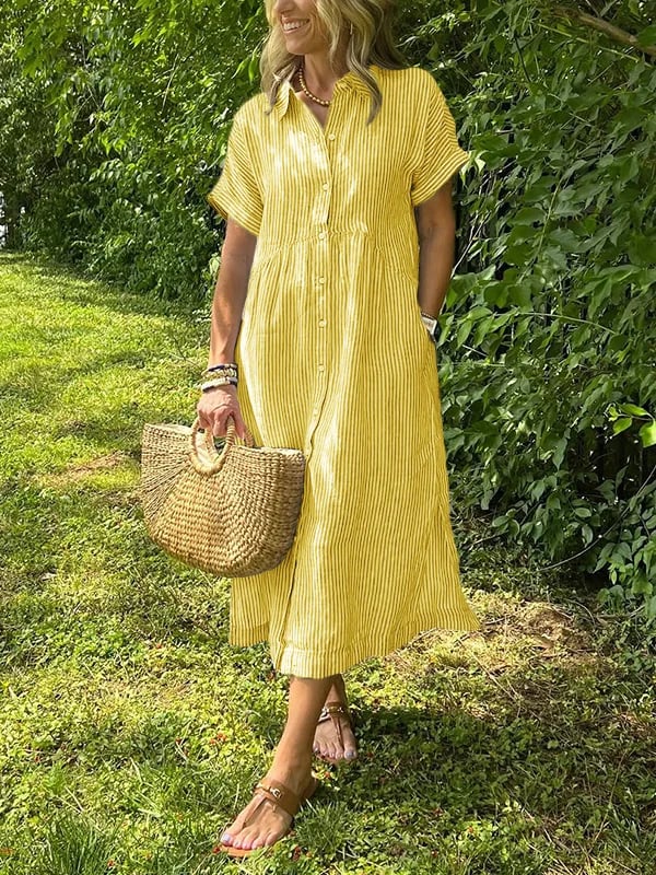 Venyra™ Button-Down Midi Dress