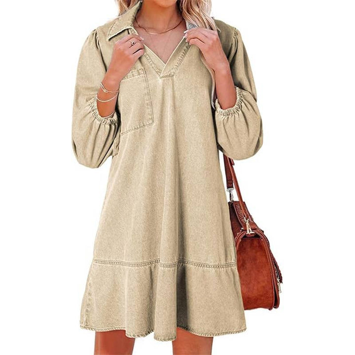 Marleina™ Casual V-Neck Mini Dress