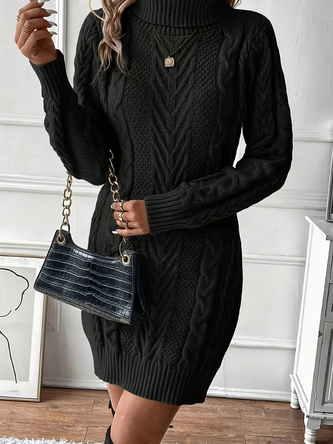 Marelyn™ Knit Turtleneck Dress