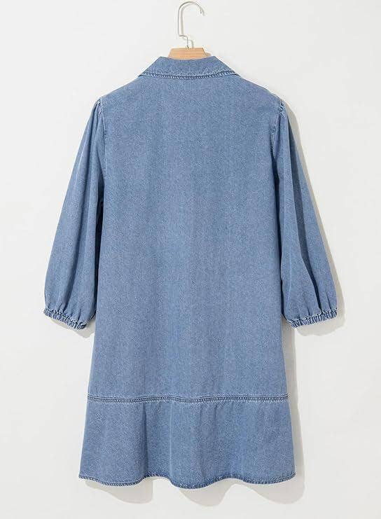 Marleina™ Casual V-Neck Mini Dress