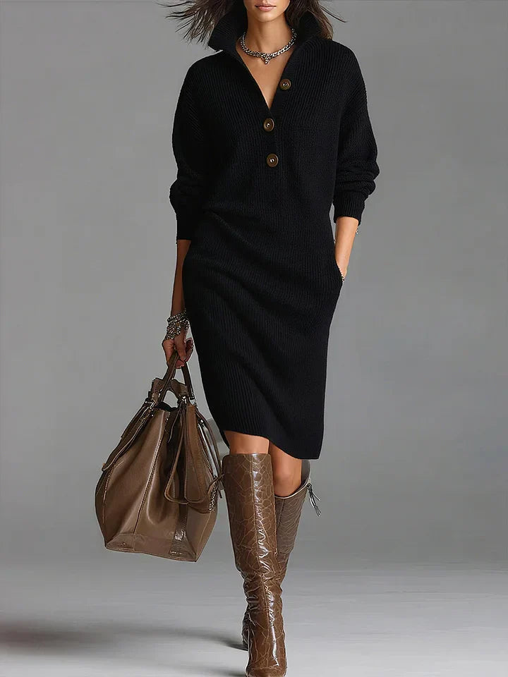 Melvyn™ Knitted Polo Sweater Dress