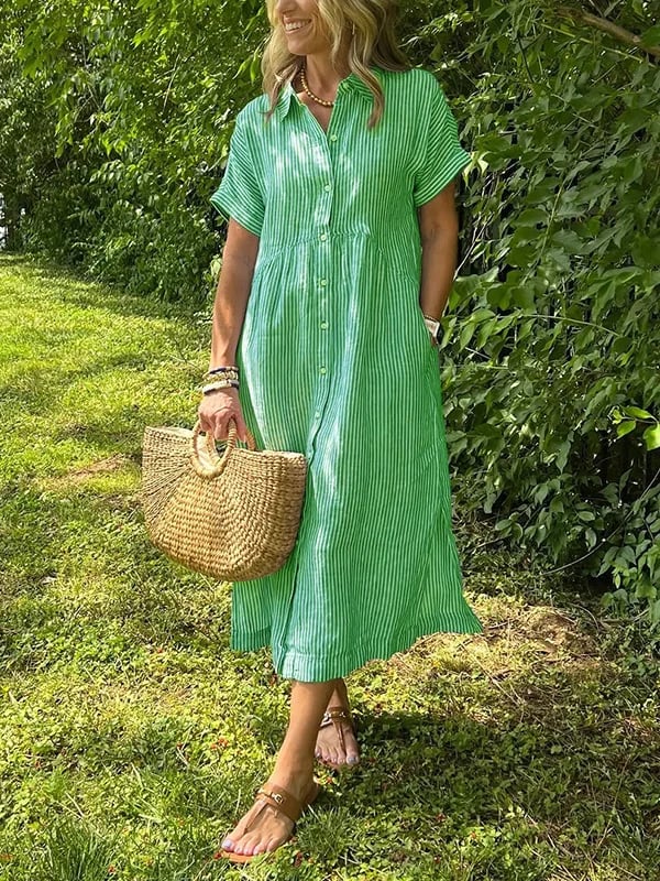 Venyra™ Button-Down Midi Dress