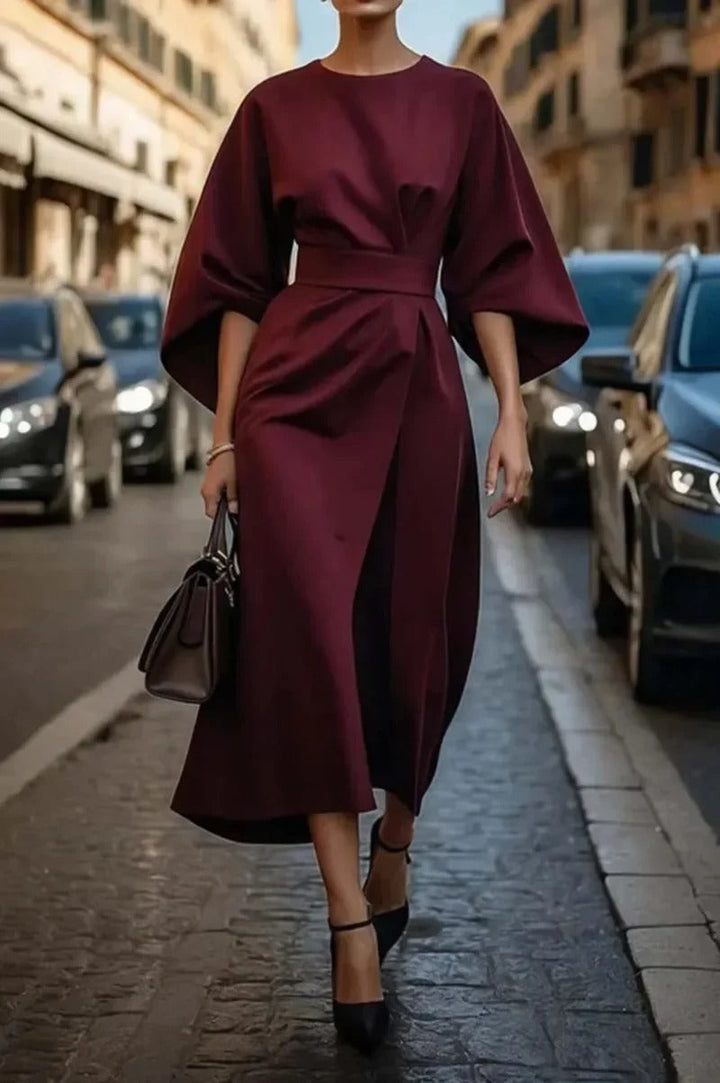 Selvara™ Elegant Kimono-Sleeve Dress