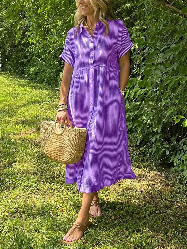 Venyra™ Button-Down Midi Dress