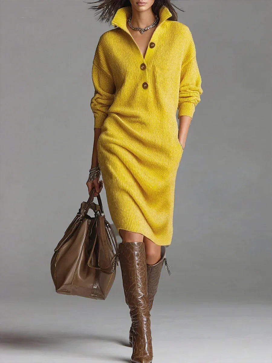 Melvyn™ Knitted Polo Sweater Dress