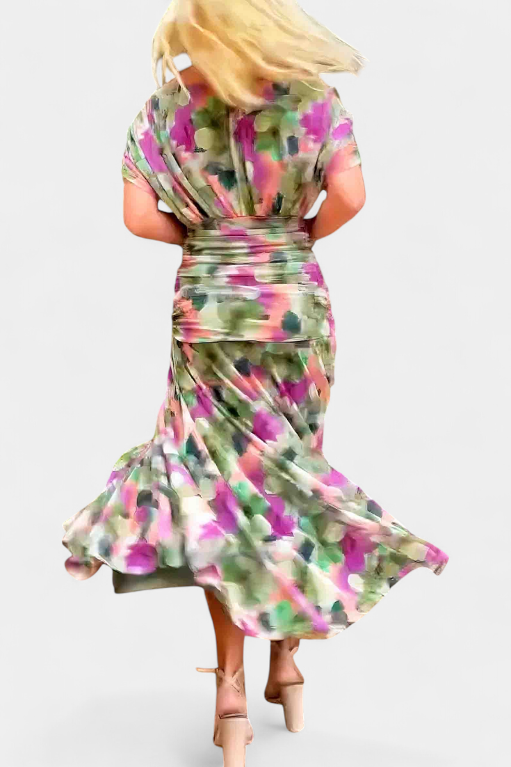 Elarine™ Off-Shoulder Midi Dress