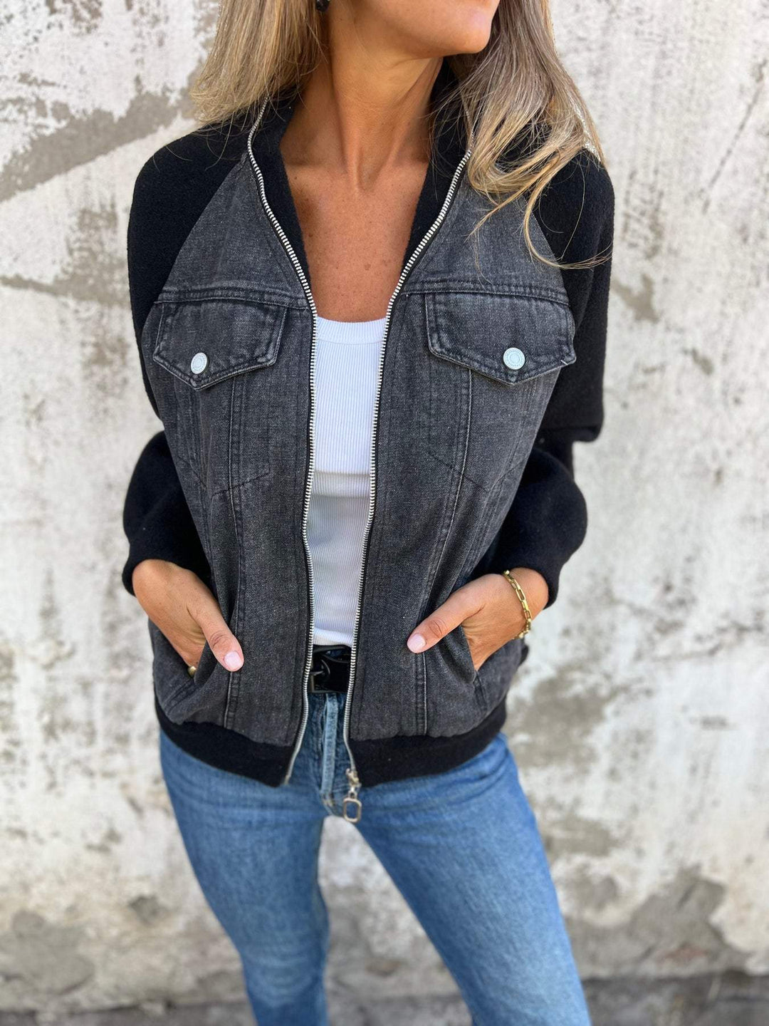 Cavara™ Denim Knit Jacket