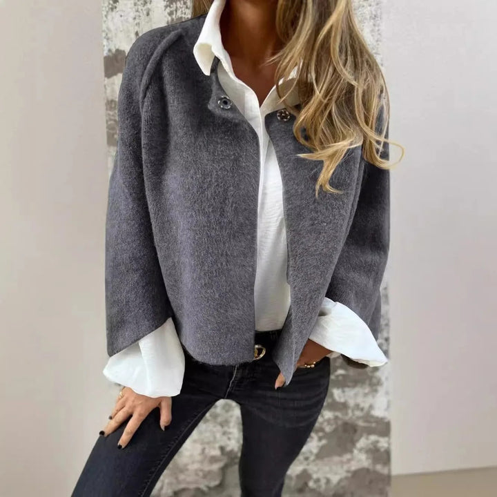 Celeste – Cropped Wool-Blend Jacket