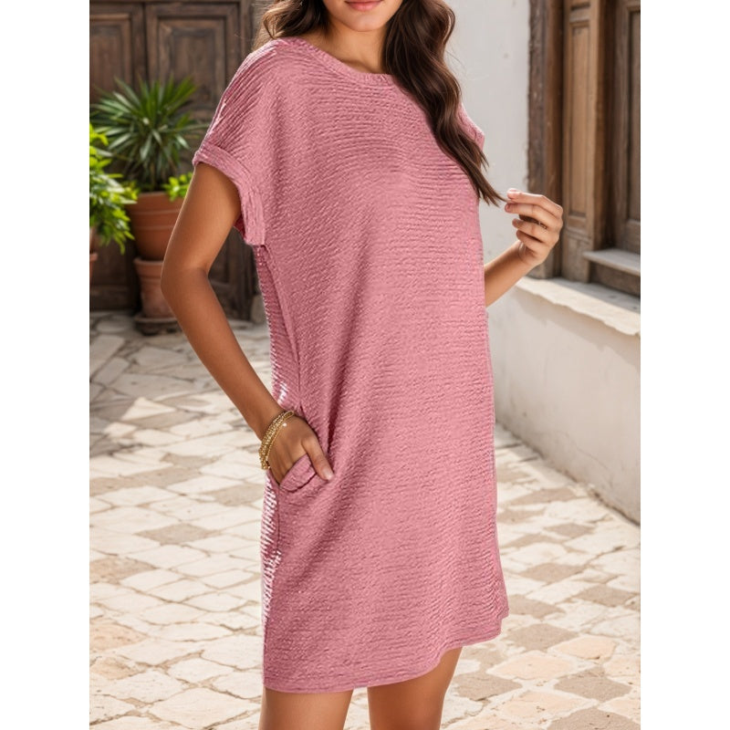 Vionna™ Casual Pocket T-Shirt Dress