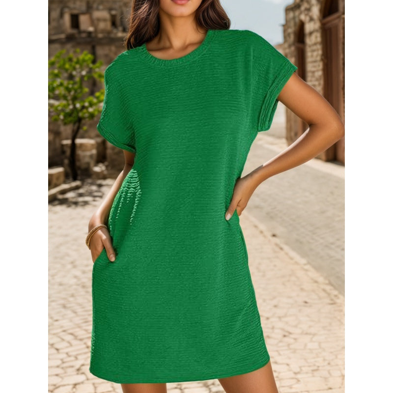 Vionna™ Casual Pocket T-Shirt Dress