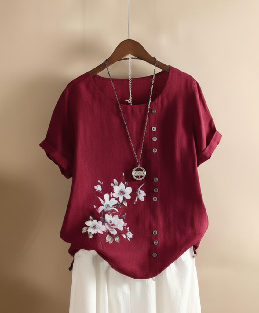 Florania™ Floral Button Blouse