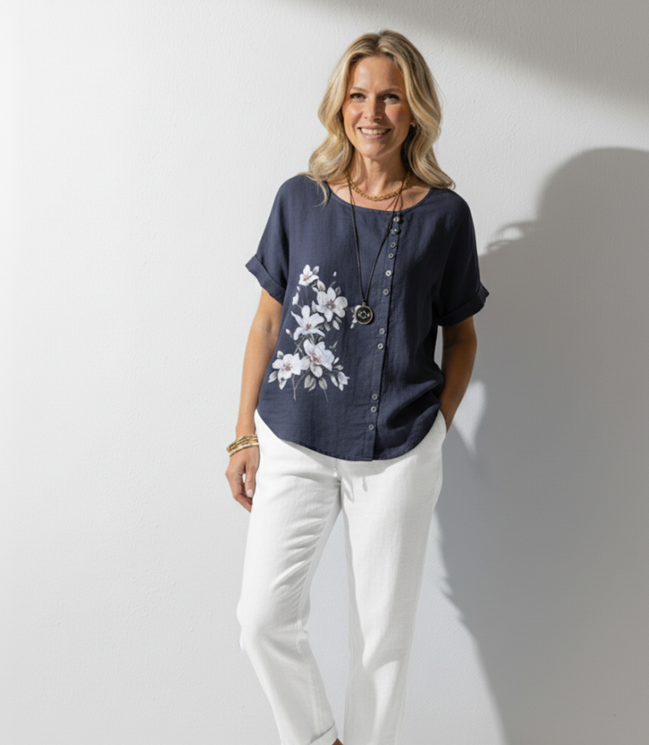 Florania™ Floral Button Blouse
