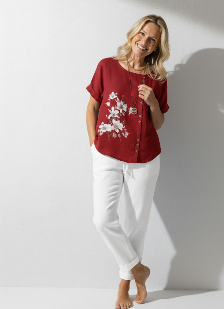 Florania™ Floral Button Blouse