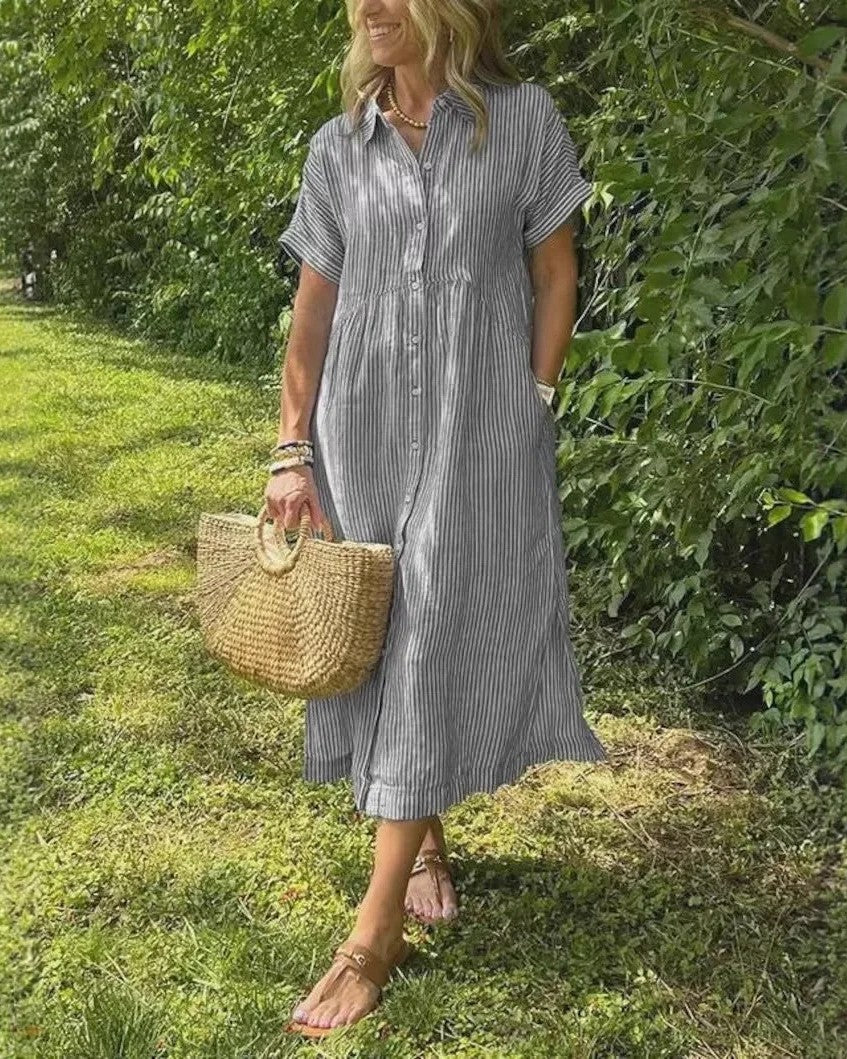 Caryla™ Button-Up Midi Dress