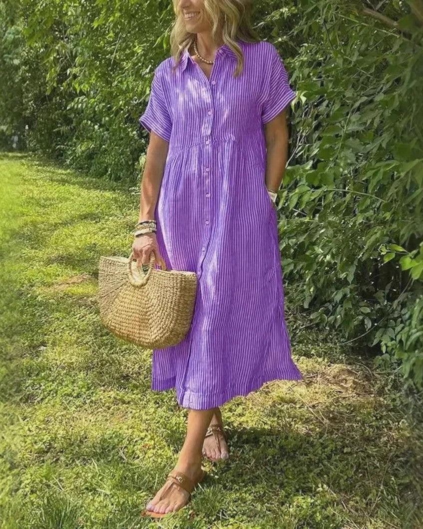 Caryla™ Button-Up Midi Dress