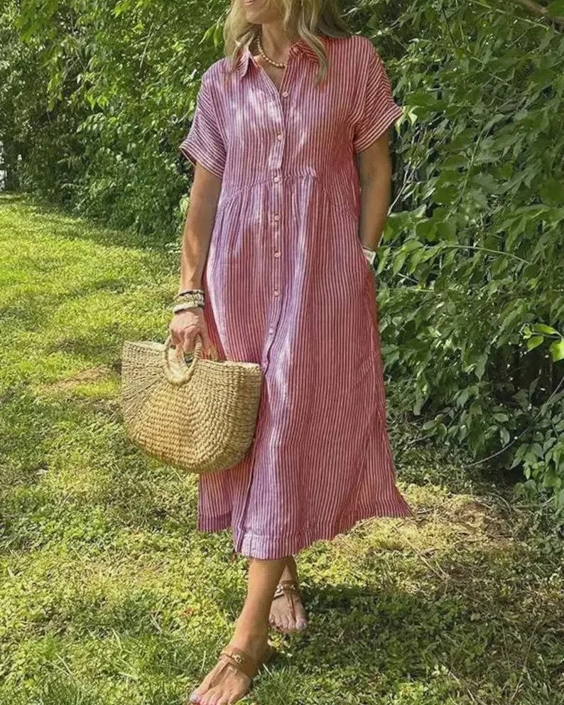 Caryla™ Button-Up Midi Dress