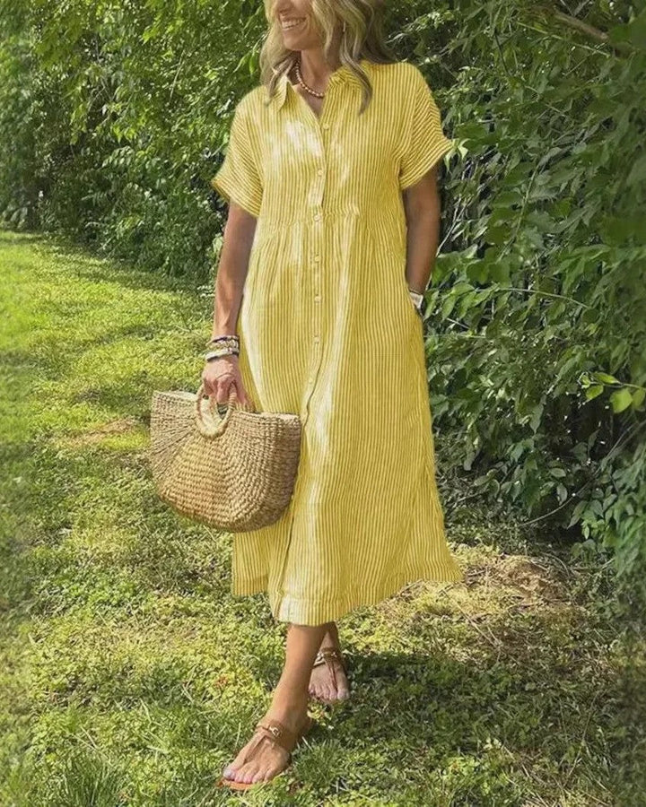 Caryla™ Button-Up Midi Dress