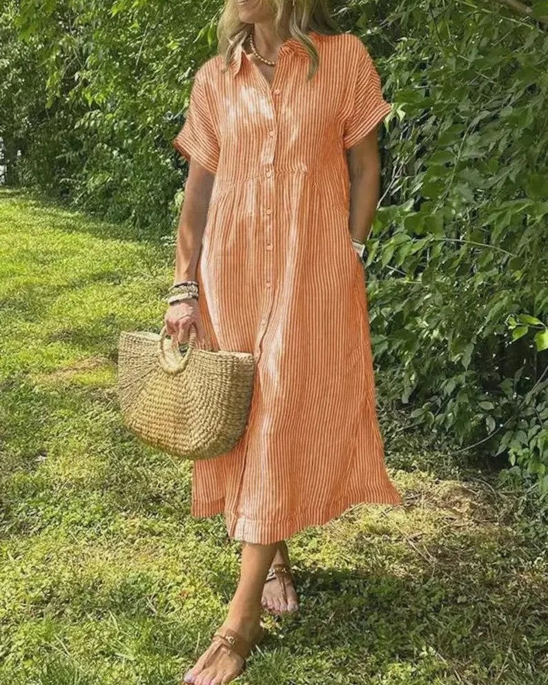 Caryla™ Button-Up Midi Dress