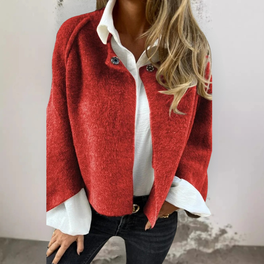 Celeste – Cropped Wool-Blend Jacket