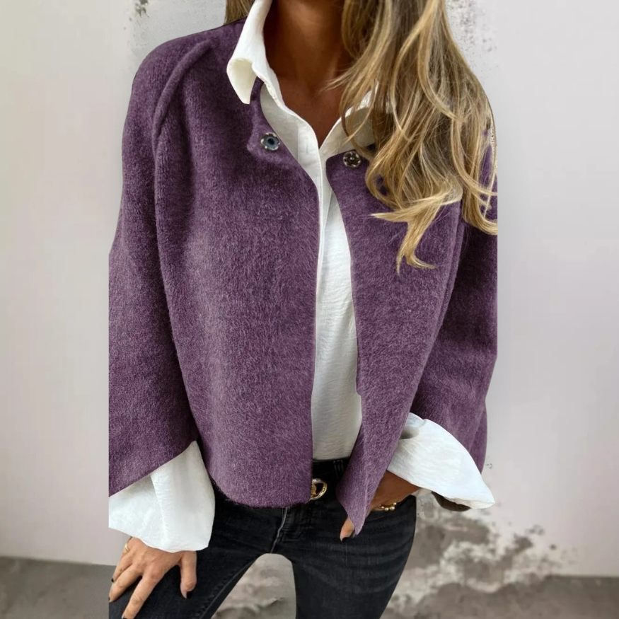 Celeste – Cropped Wool-Blend Jacket