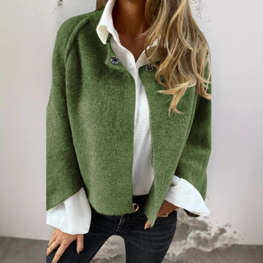 Celeste – Cropped Wool-Blend Jacket